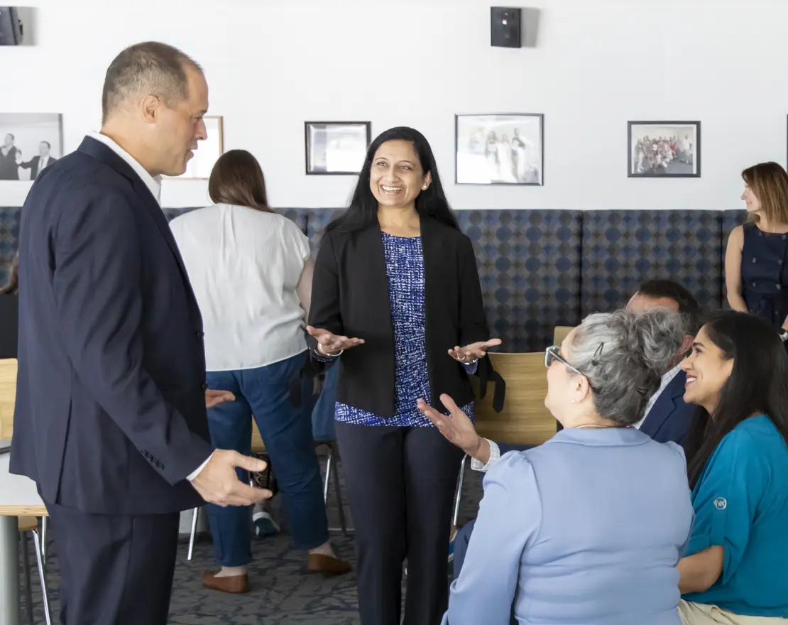 Meeting of Phia Employees in common area